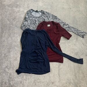 Athleta Women's Tops - Black, Burgundy, Navy bundle